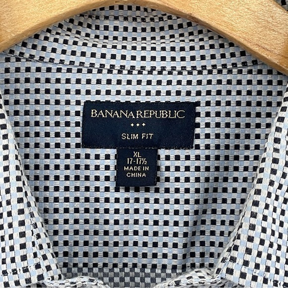 Banana Republic Mens Buttondown Slim-Fit Dress‎ Shirt Size XL J1 - Picture 7 of 7